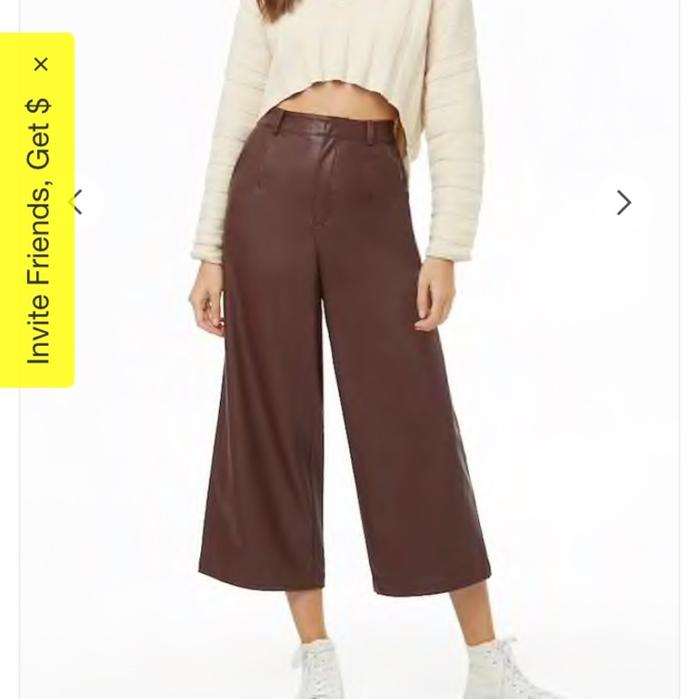 Faux Leather Cullotes